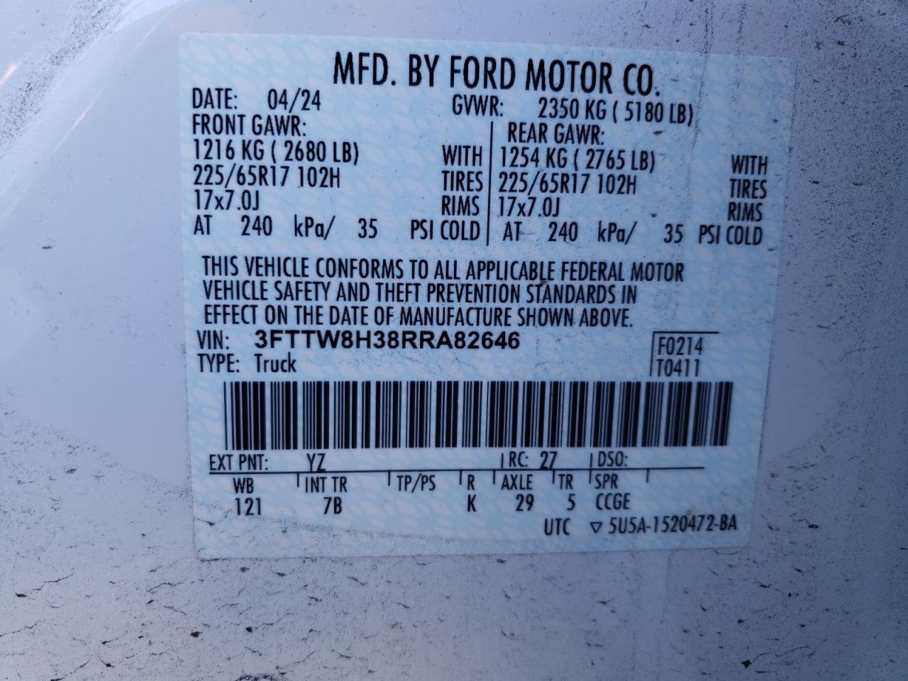 2024 FORD MAVERICK XLT photo 12