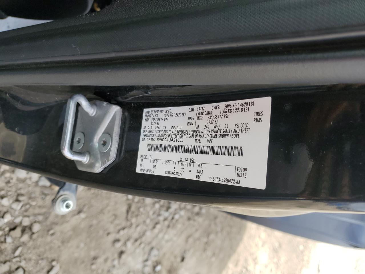 2018 FORD ESCAPE SEL photo 14