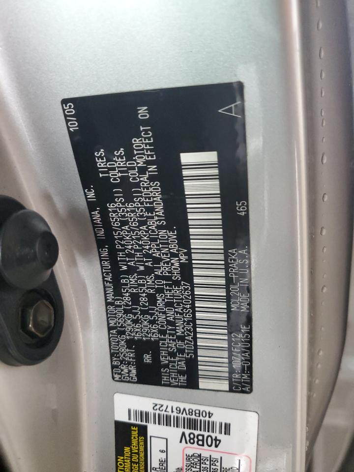 2006 TOYOTA SIENNA CE photo 12