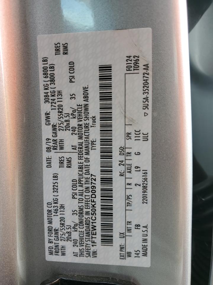 2019 FORD F150 SUPERCREW photo 23