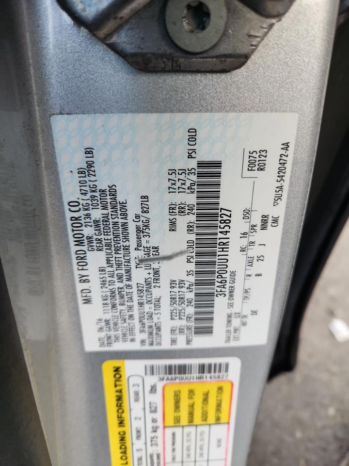 2017 FORD FUSION S HYBRID photo 12