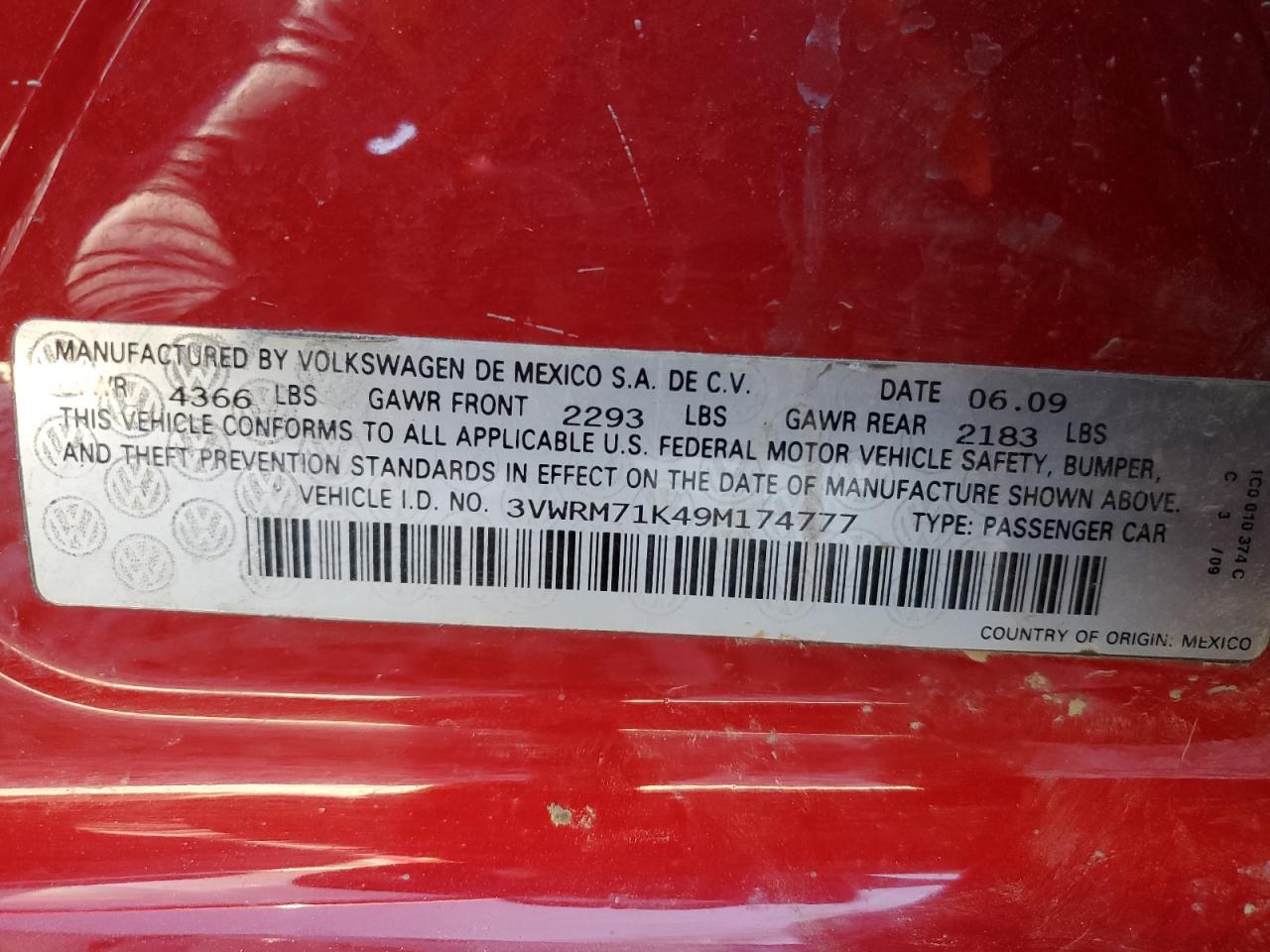 2009 VOLKSWAGEN JETTA SE photo 12