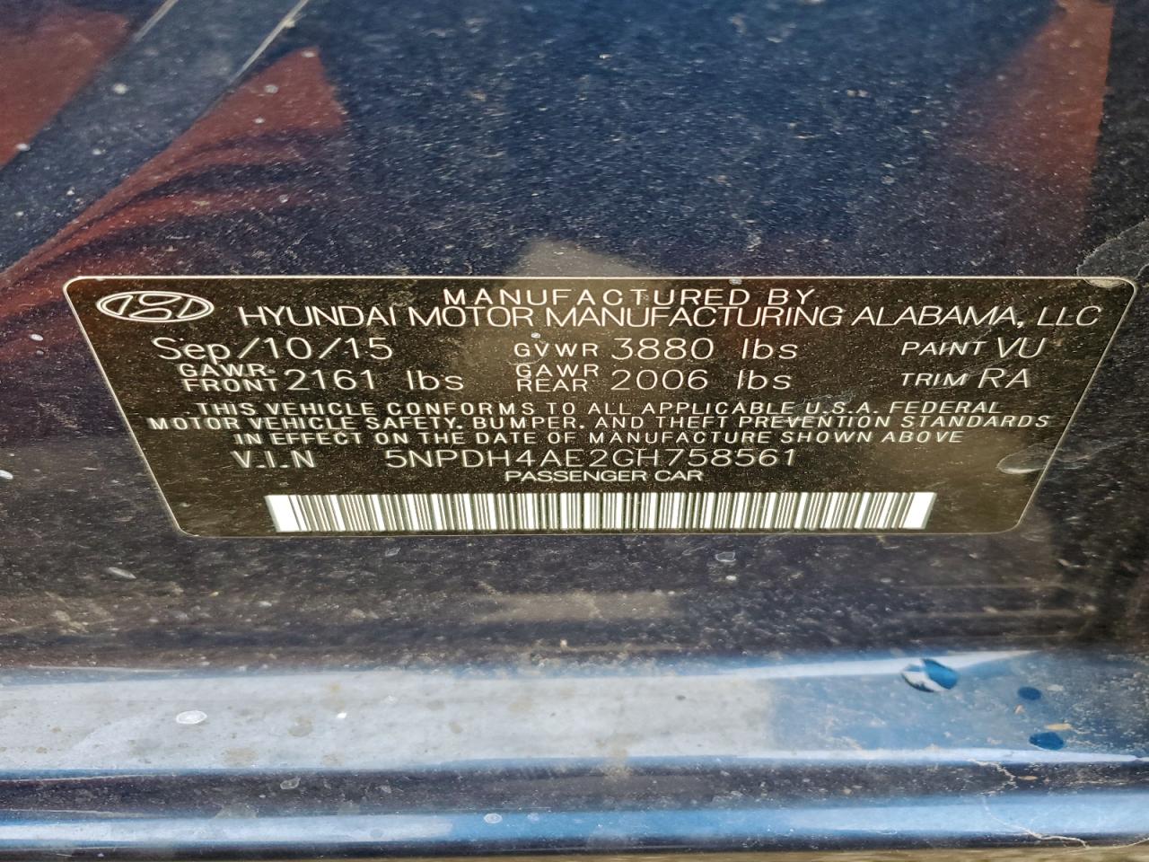 2016 HYUNDAI ELANTRA SE photo 25