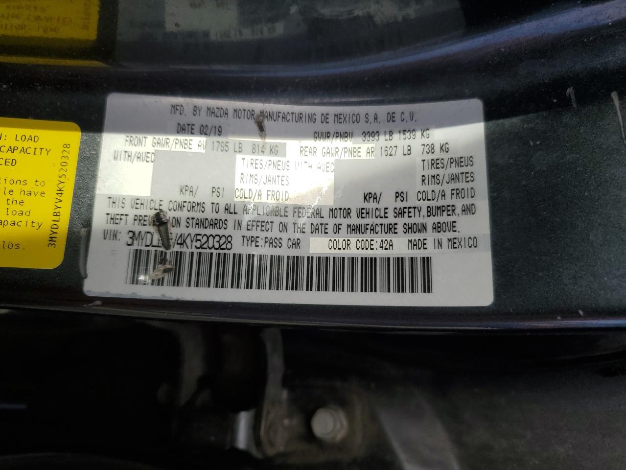 2019 TOYOTA YARIS L photo 12
