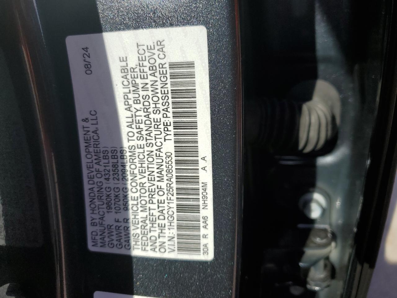 2024 HONDA ACCORD LX photo 13