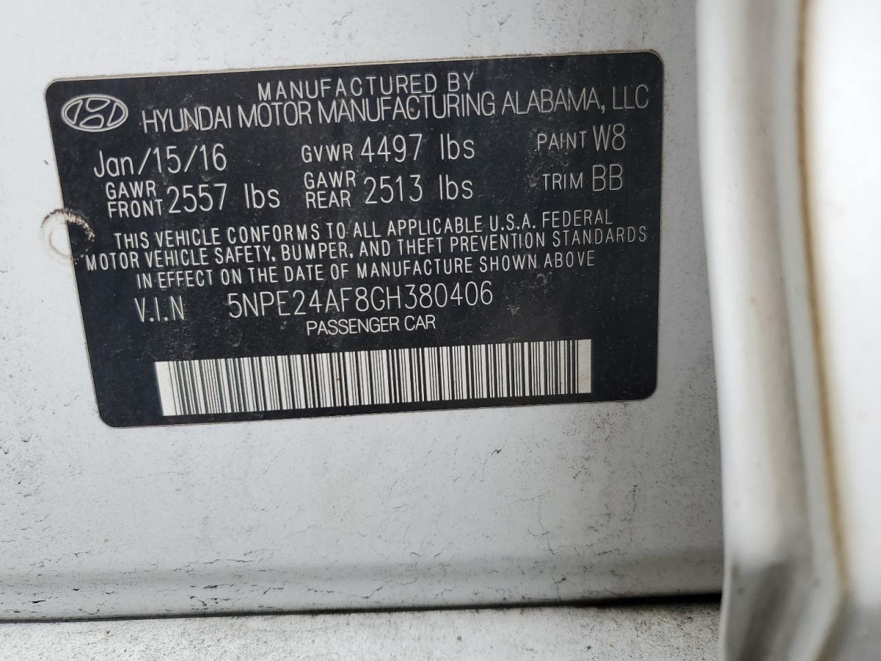 2016 HYUNDAI SONATA SE photo 12