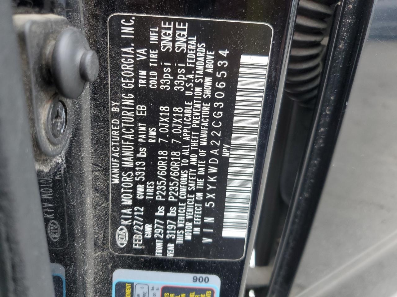 2012 KIA SORENTO SX photo 37