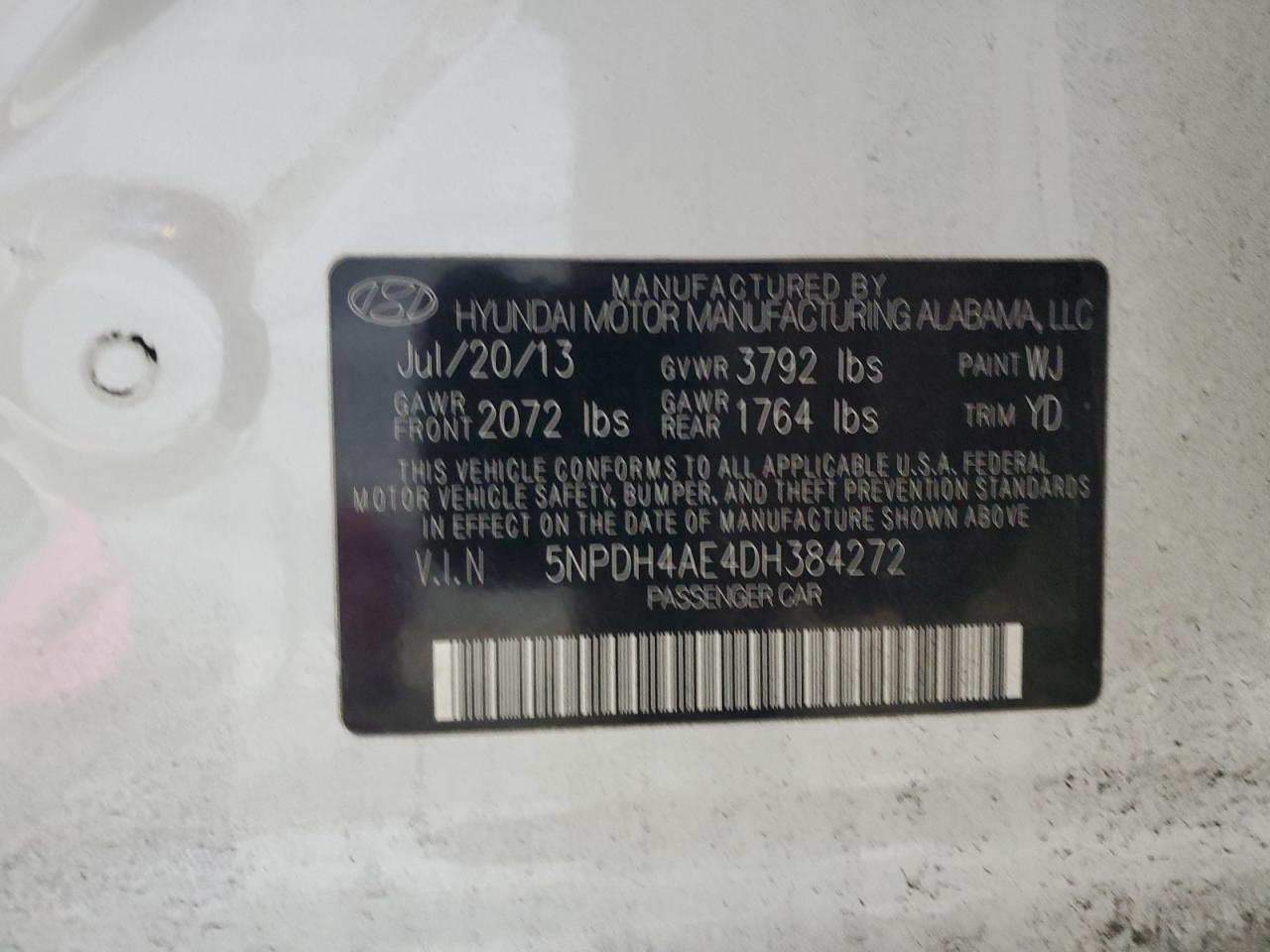 2013 HYUNDAI ELANTRA GLS photo 25