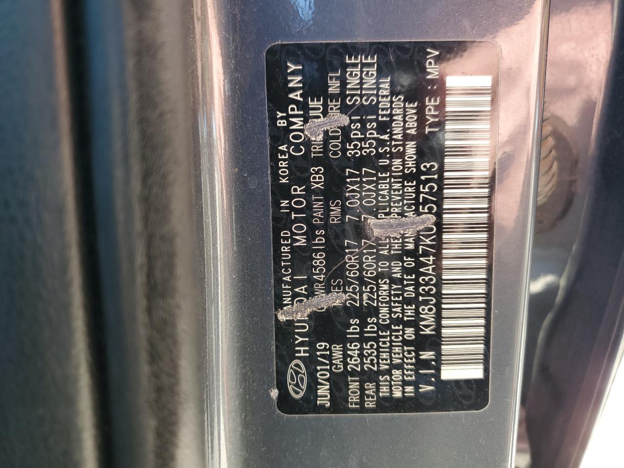 2019 HYUNDAI TUCSON LIMITED photo 13