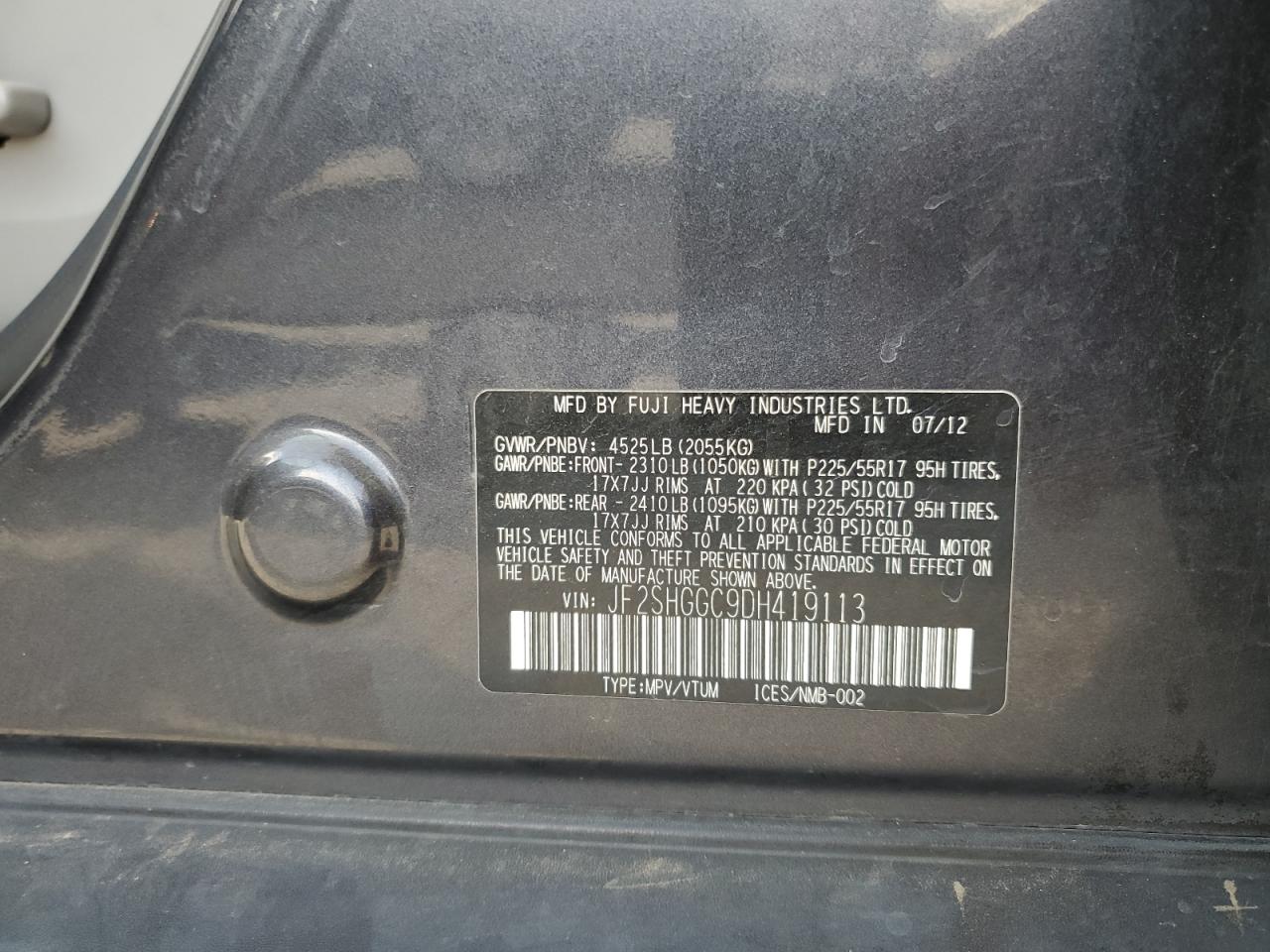 2013 SUBARU FORESTER TOURING photo 12