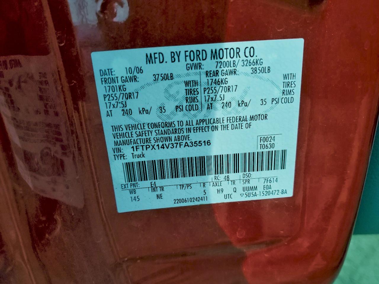 2007 FORD F150 photo 34
