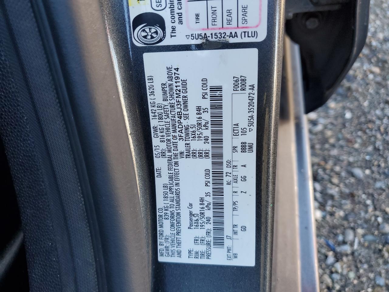 2015 FORD FIESTA SE photo 13