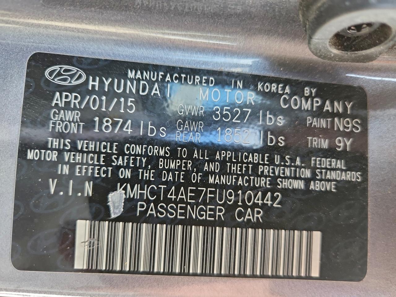 2015 HYUNDAI ACCENT GLS photo 34