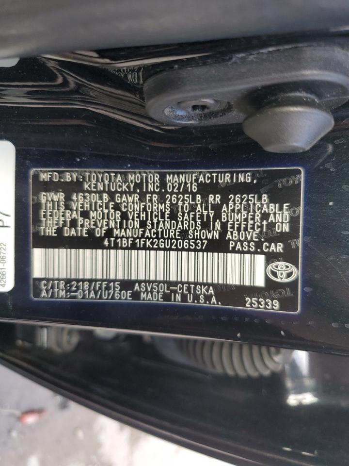 2016 TOYOTA CAMRY SE photo 34
