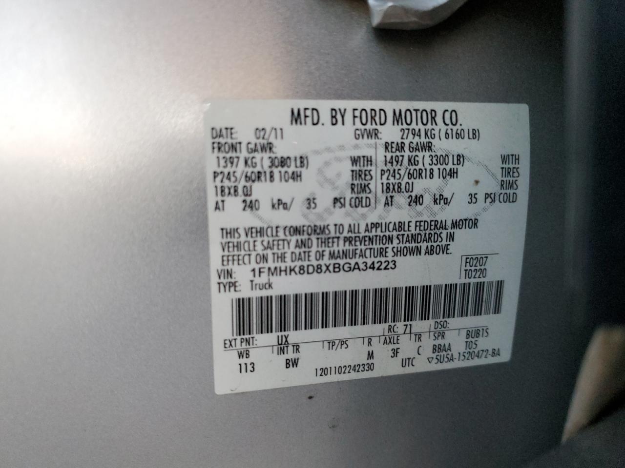2011 FORD EXPLORER XLT photo 40