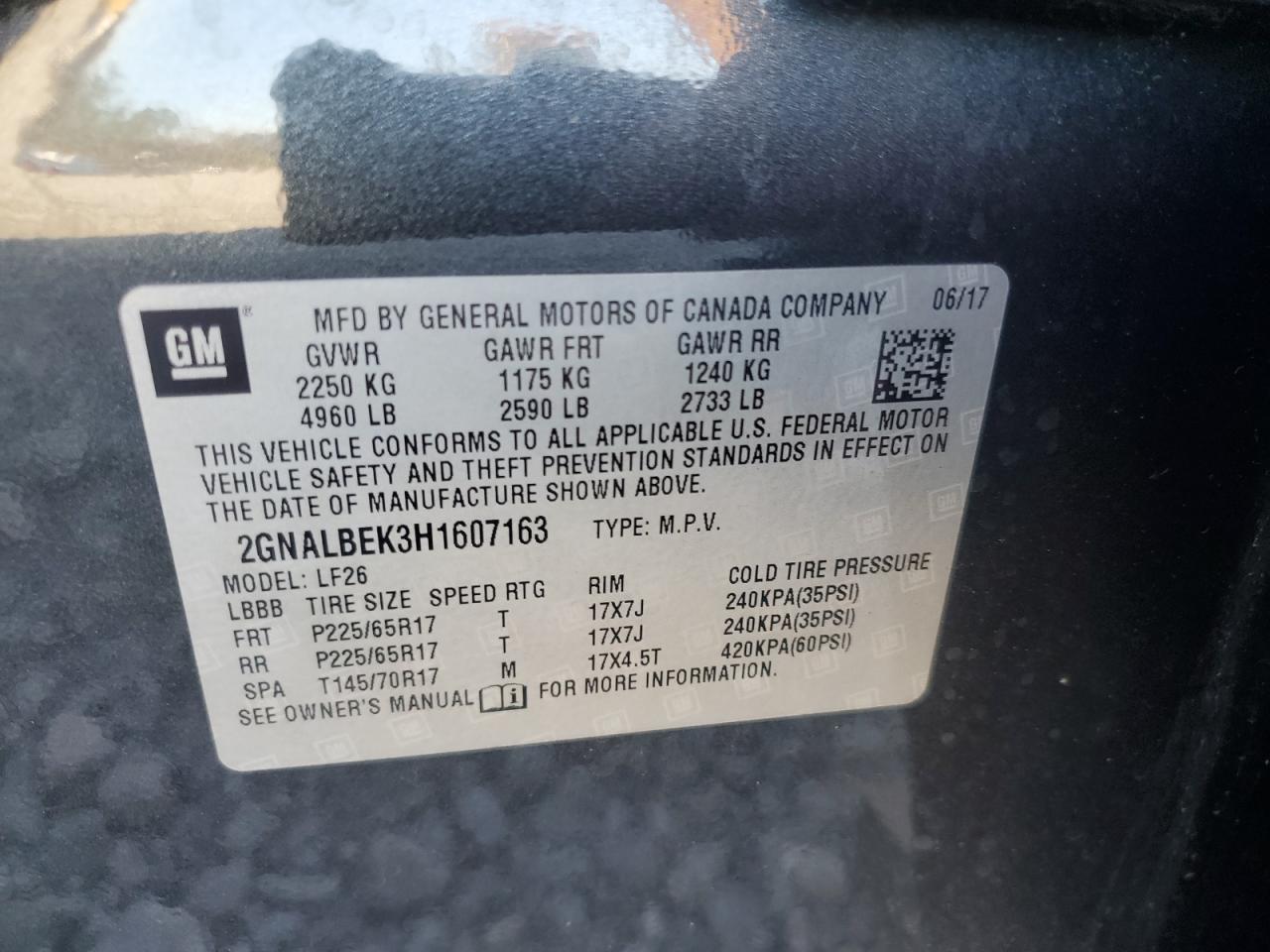 2017 CHEVROLET EQUINOX LS photo 40