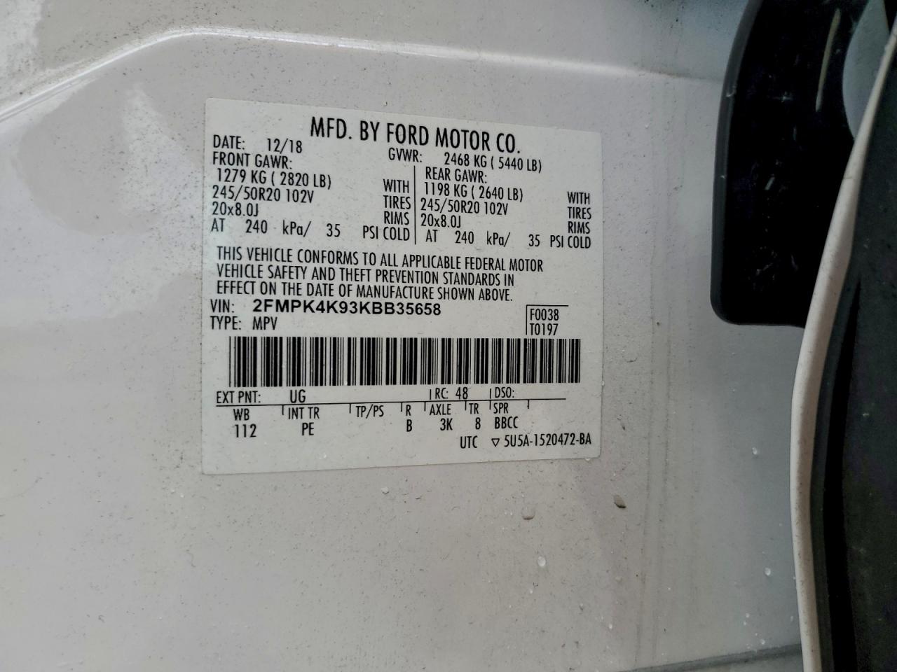 2019 FORD EDGE TITANIUM photo 25