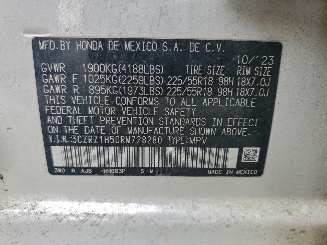 2024 HONDA HR-V SPORT photo 12