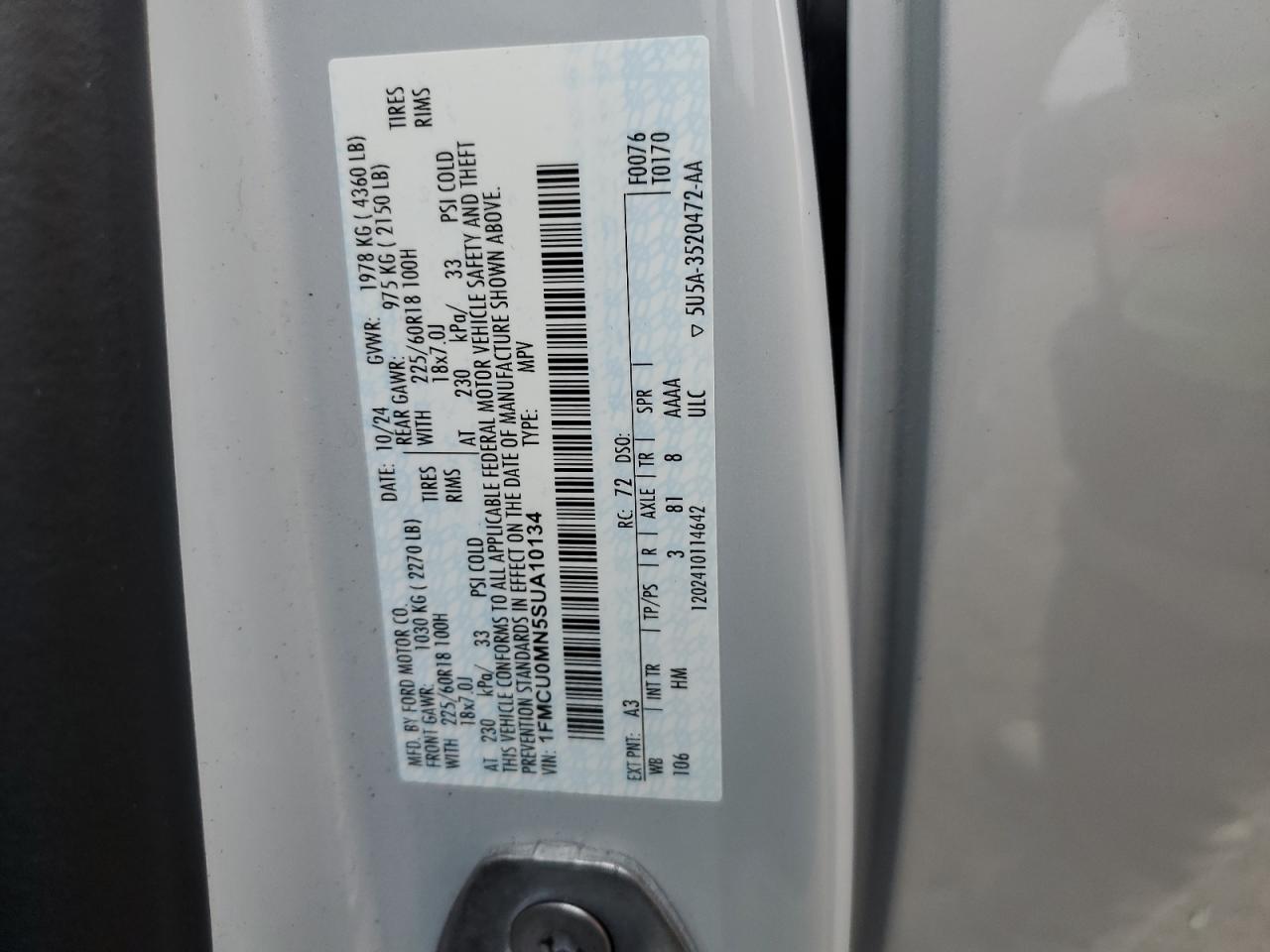2025 FORD ESCAPE ST LINE photo 13