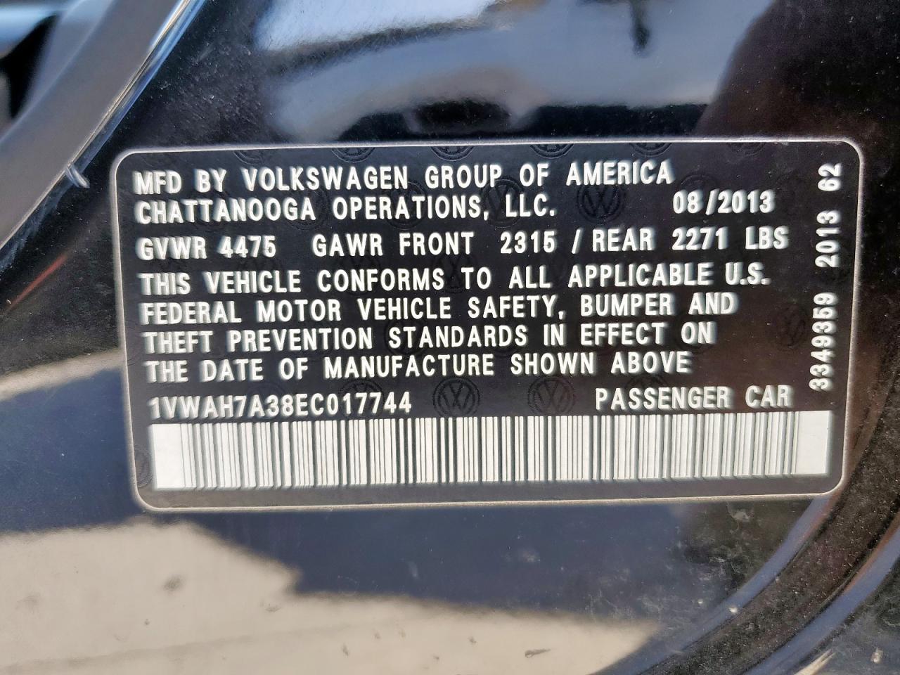 2014 VOLKSWAGEN PASSAT photo 25