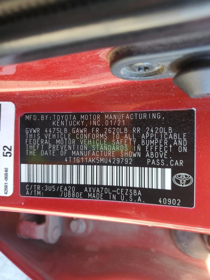 2021 TOYOTA CAMRY SE photo 13