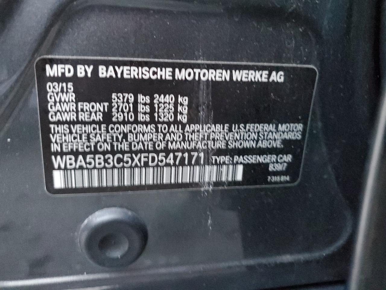 2015 BMW 535 XI photo 12