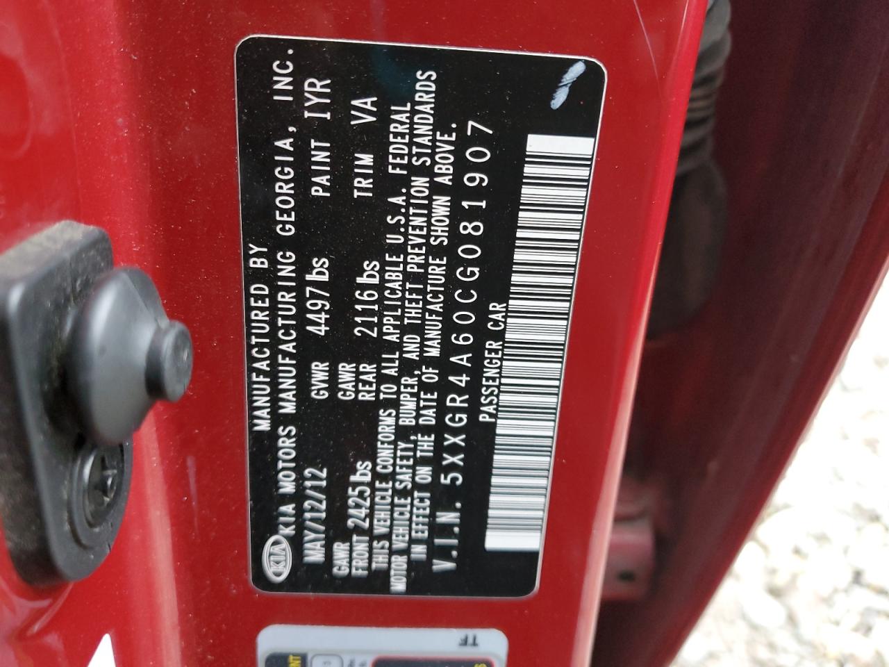 2012 KIA OPTIMA photo 13