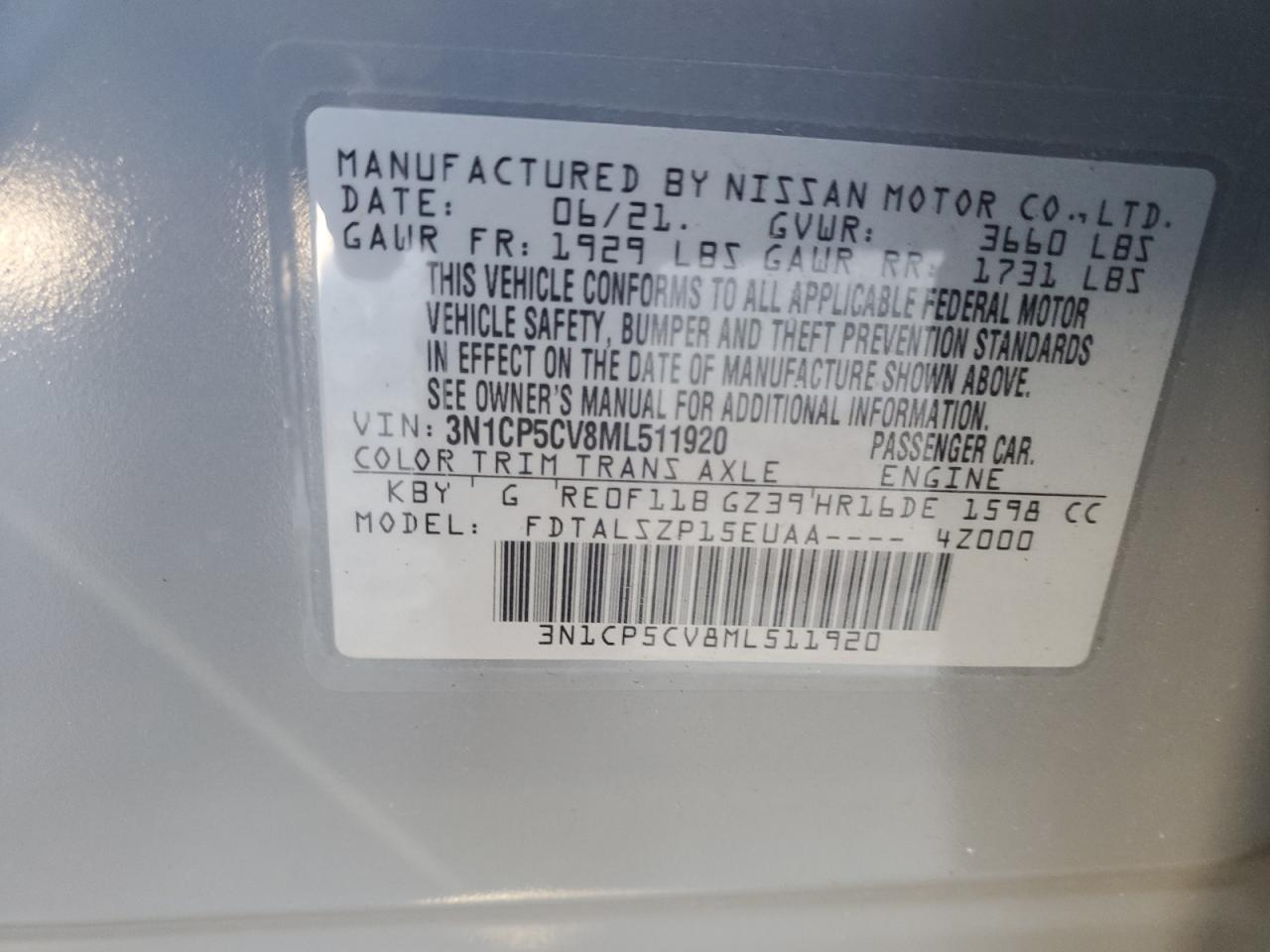 2021 NISSAN KICKS SV photo 25
