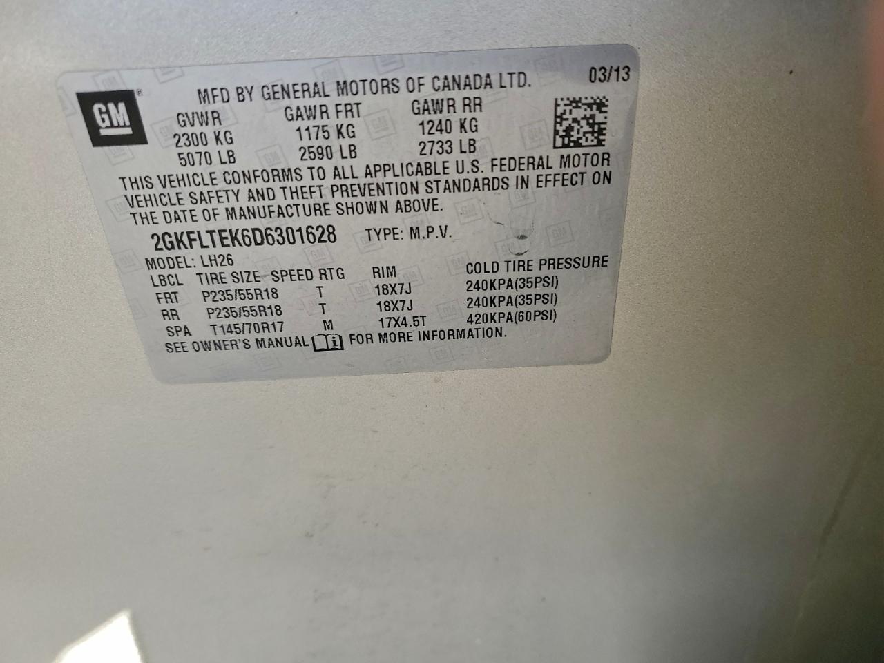 2013 GMC TERRAIN SLE photo 13