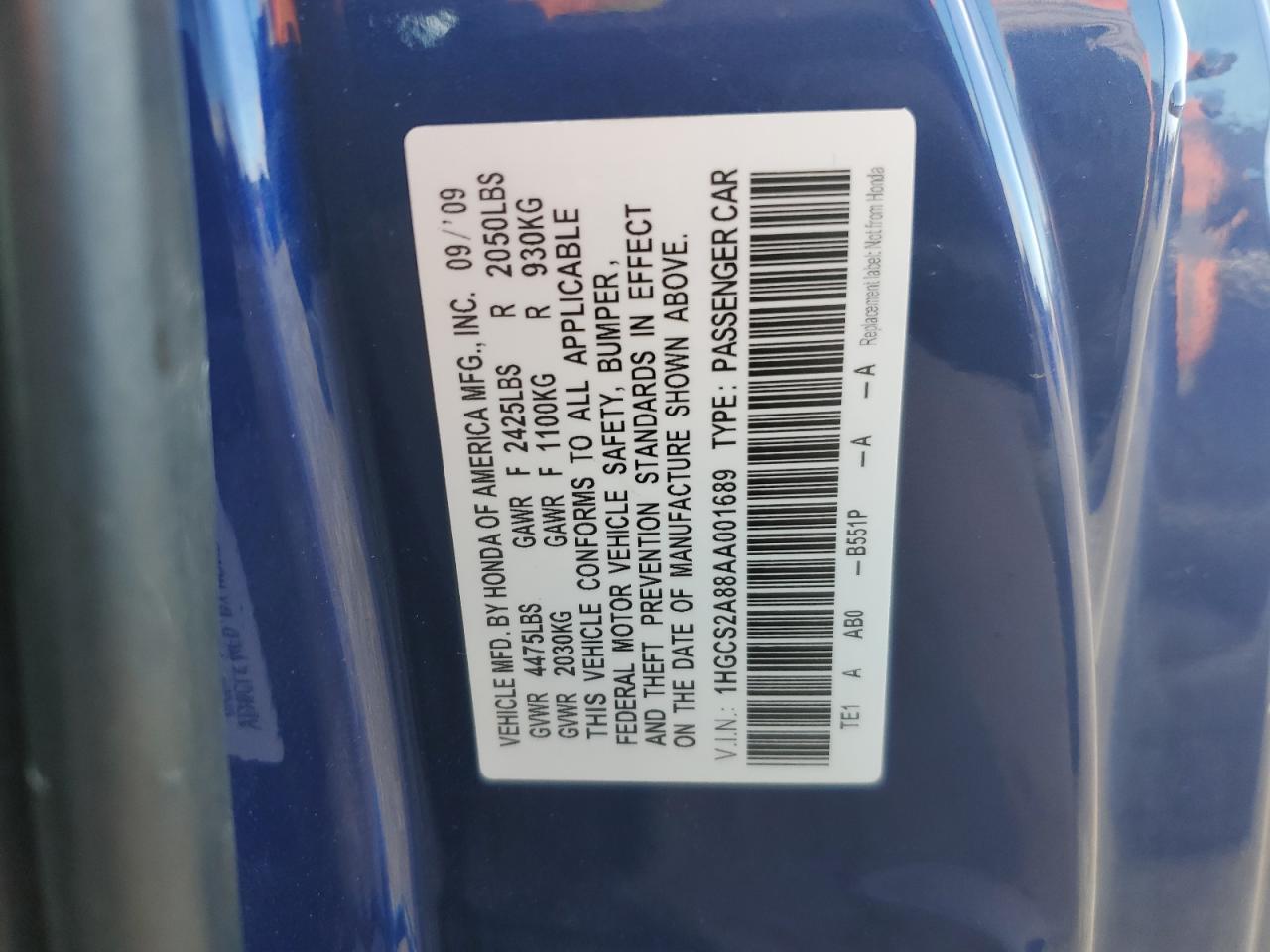 2010 HONDA ACCORD EXL photo 34