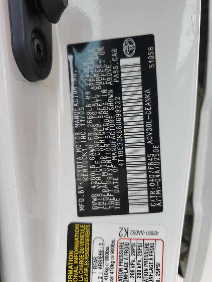 2006 TOYOTA CAMRY LE photo 12