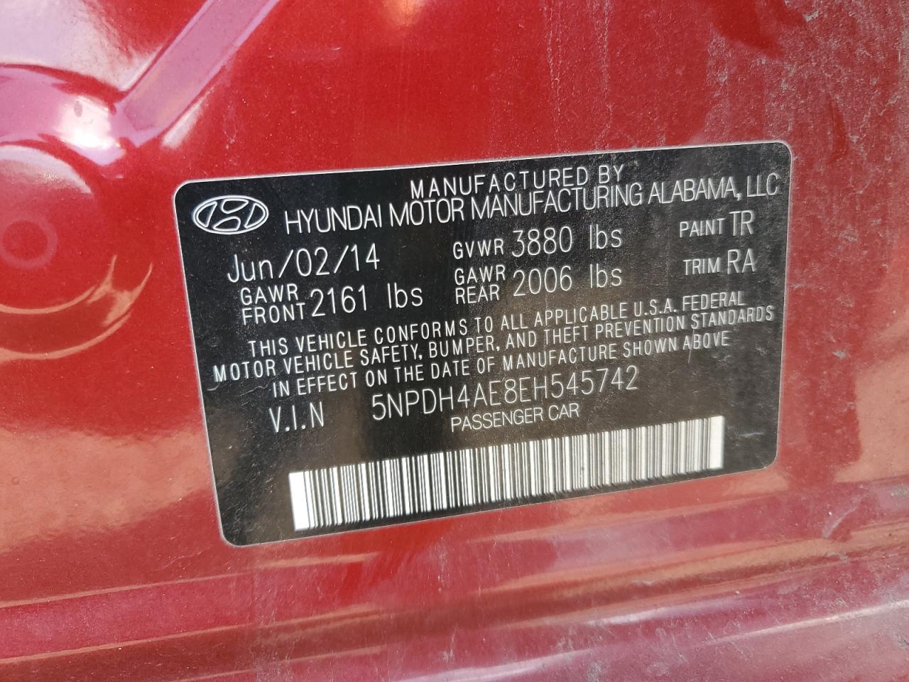 2014 HYUNDAI ELANTRA SE photo 23