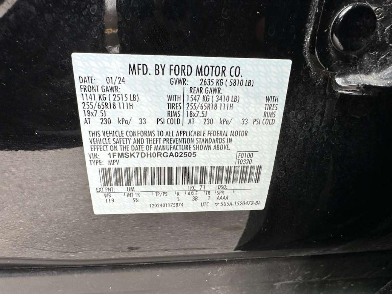 2024 FORD EXPLORER XLT photo 10