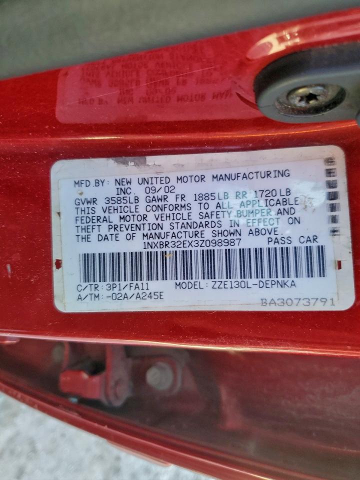 2003 TOYOTA COROLLA LE photo 12