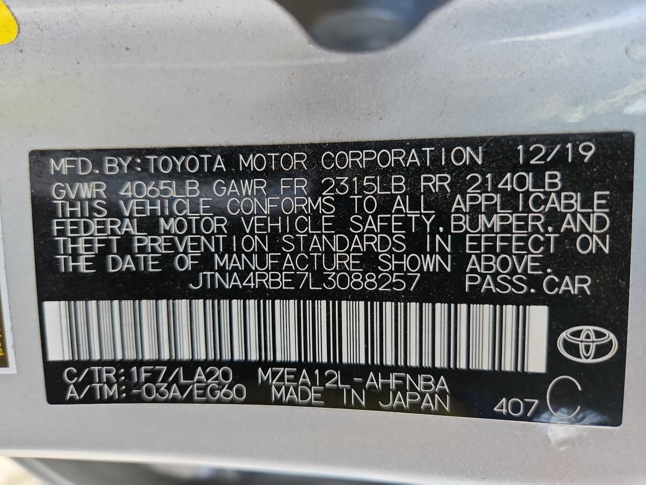 2020 TOYOTA COROLLA XSE photo 13