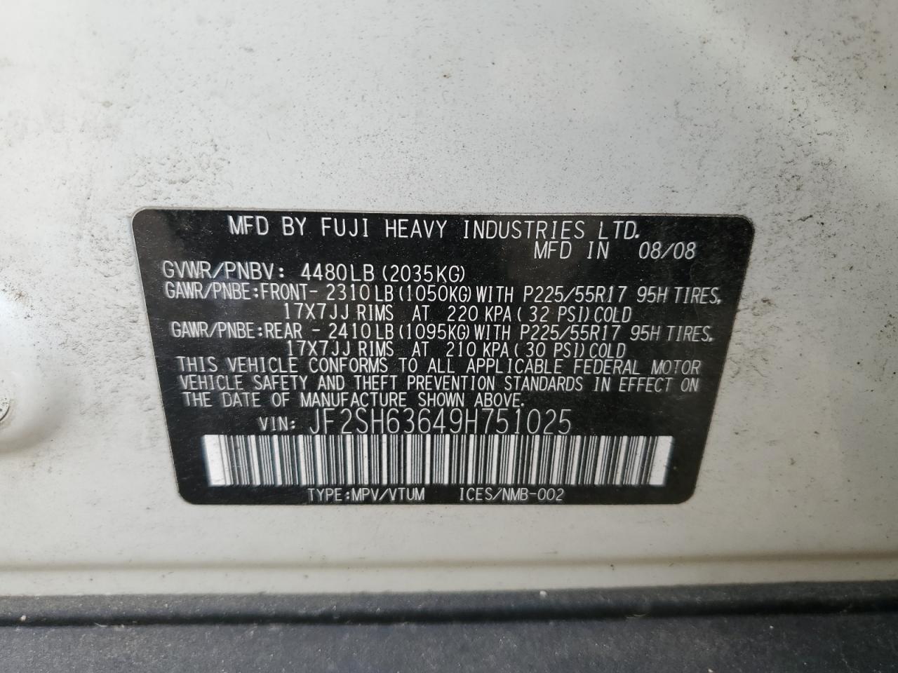 2009 SUBARU FORESTER 2.5X PREMIUM photo 23