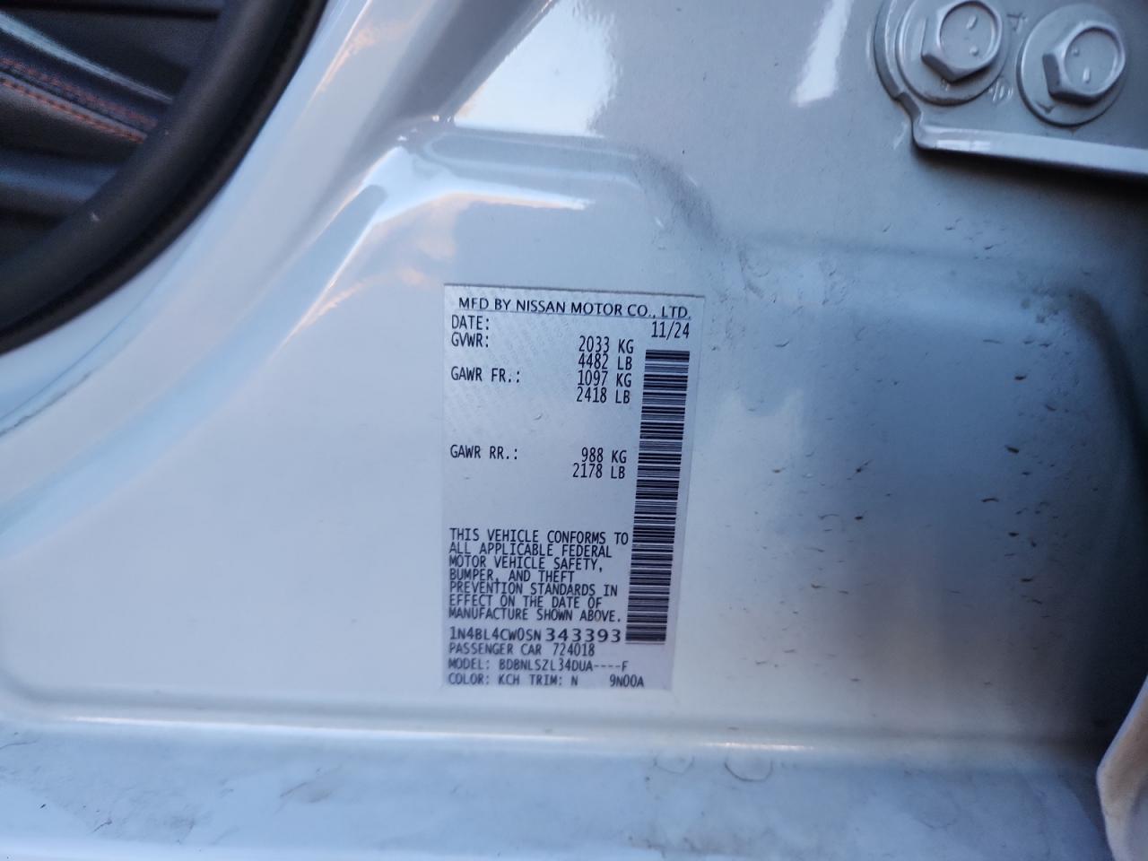 2025 NISSAN ALTIMA SR photo 12
