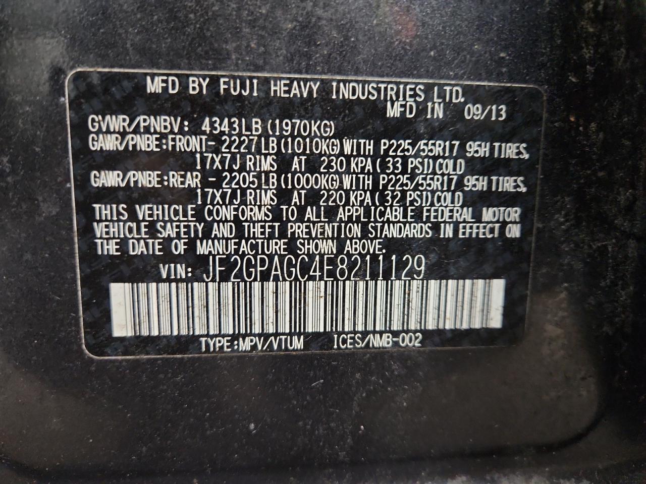 2014 SUBARU XV CROSSTREK 2.0 LIMITED photo 13