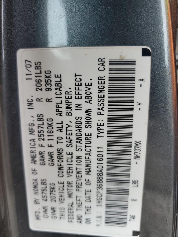 2008 HONDA ACCORD EXL photo 23
