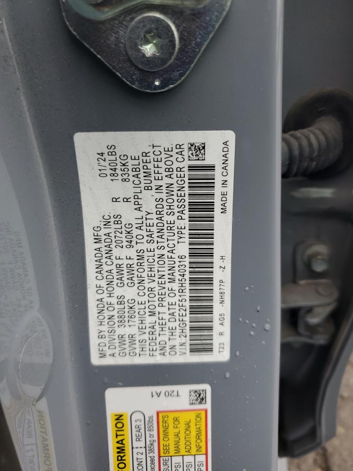 2024 HONDA CIVIC SPORT photo 49