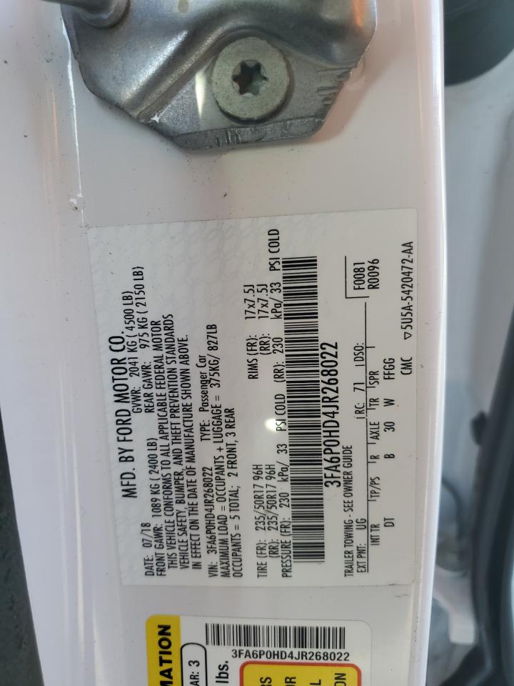 2018 FORD FUSION SE photo 23