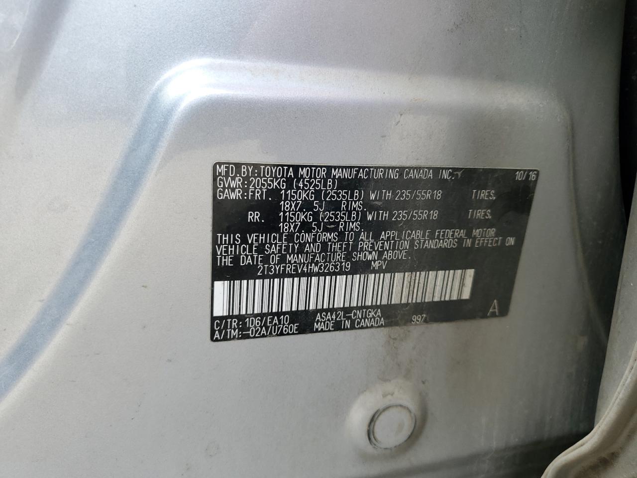 2017 TOYOTA RAV4 LIMITED photo 13