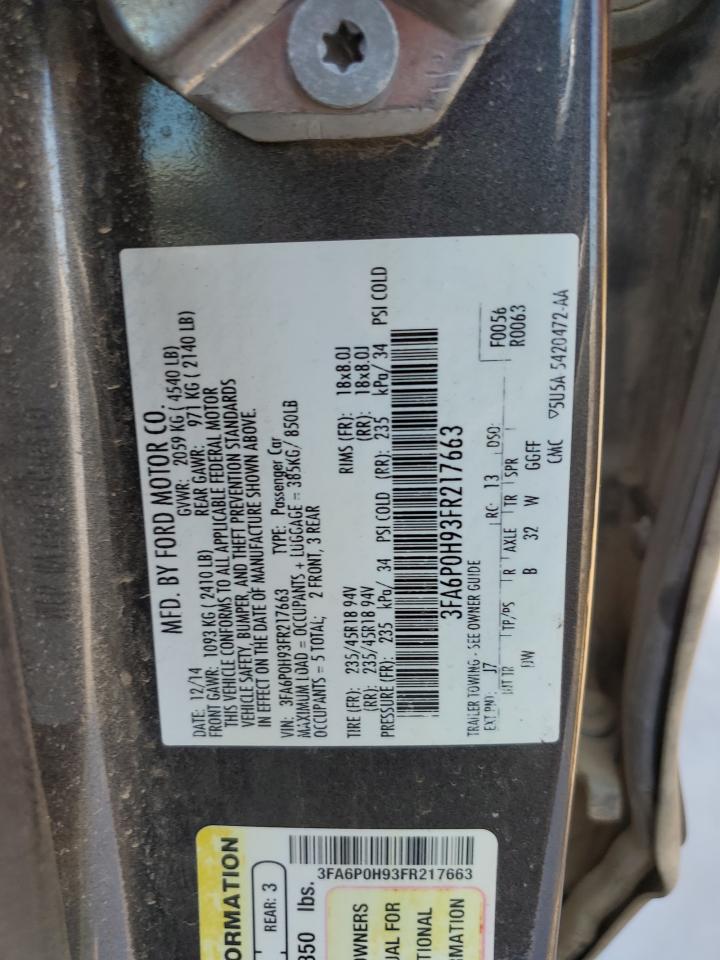 2015 FORD FUSION SE photo 34