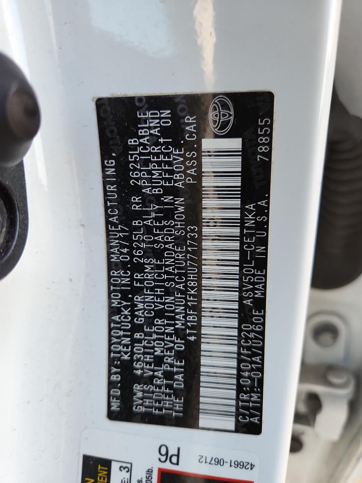2017 TOYOTA CAMRY LE photo 12