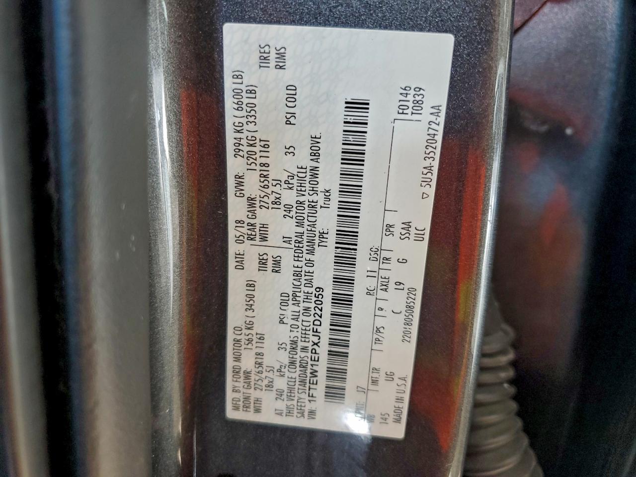 2018 FORD F150 SUPERCREW photo 13