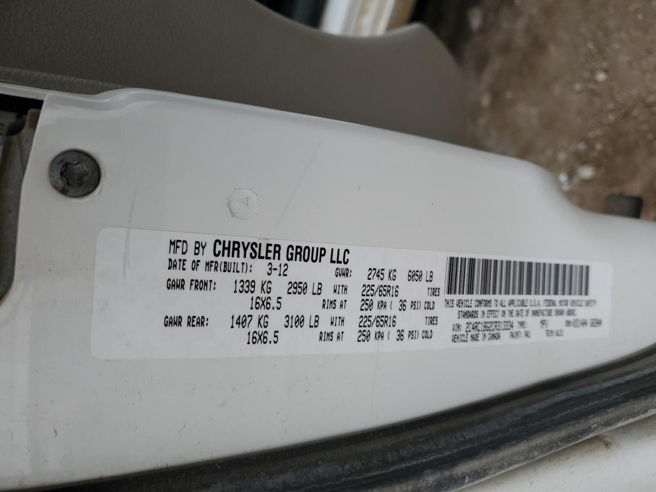 2012 CHRYSLER TOWN & COUNTRY TOURING photo 27