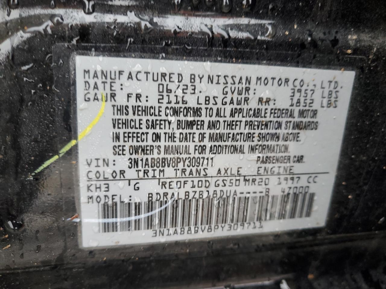 2023 NISSAN SENTRA S photo 12