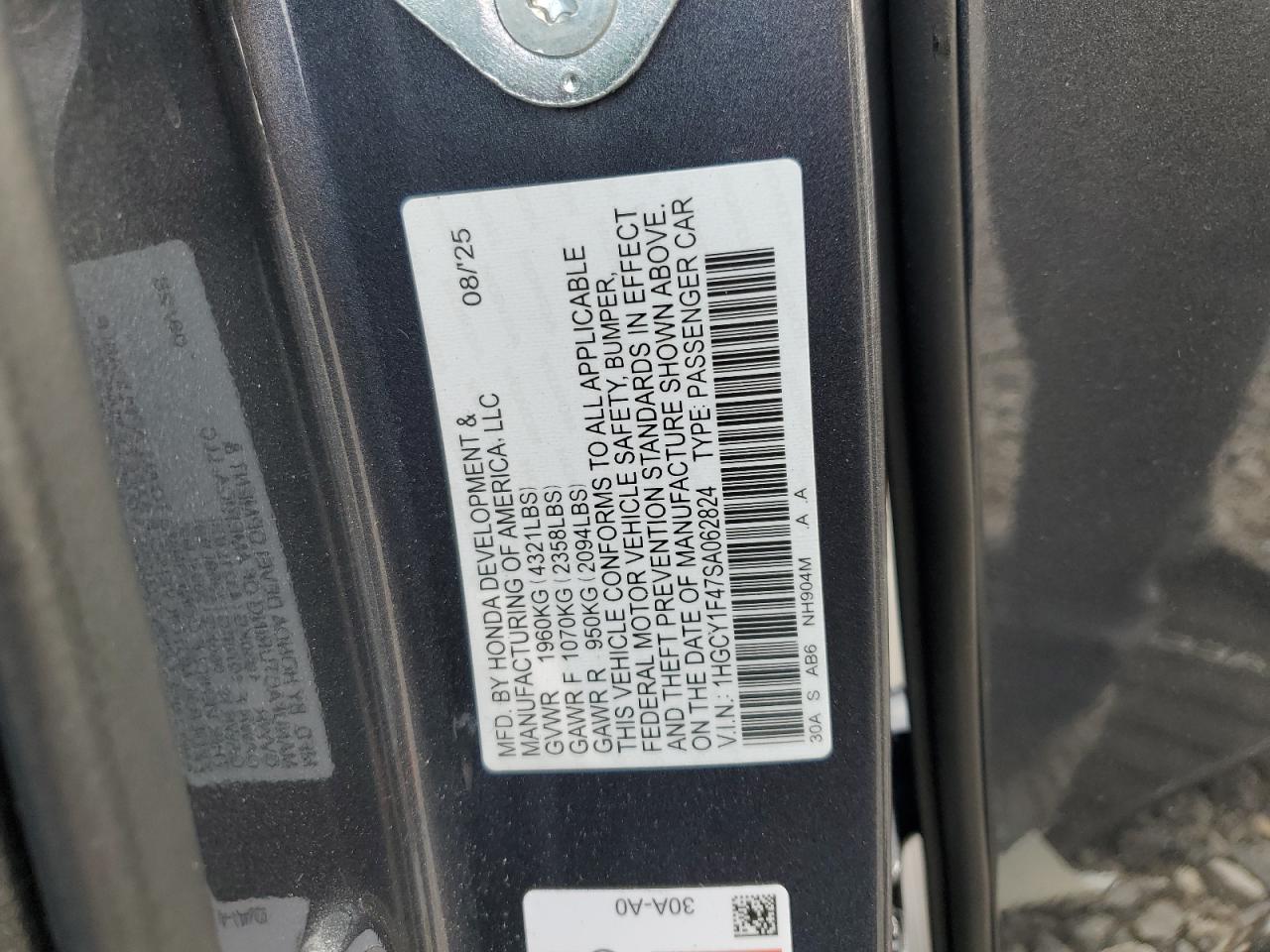 2025 HONDA ACCORD SE photo 23