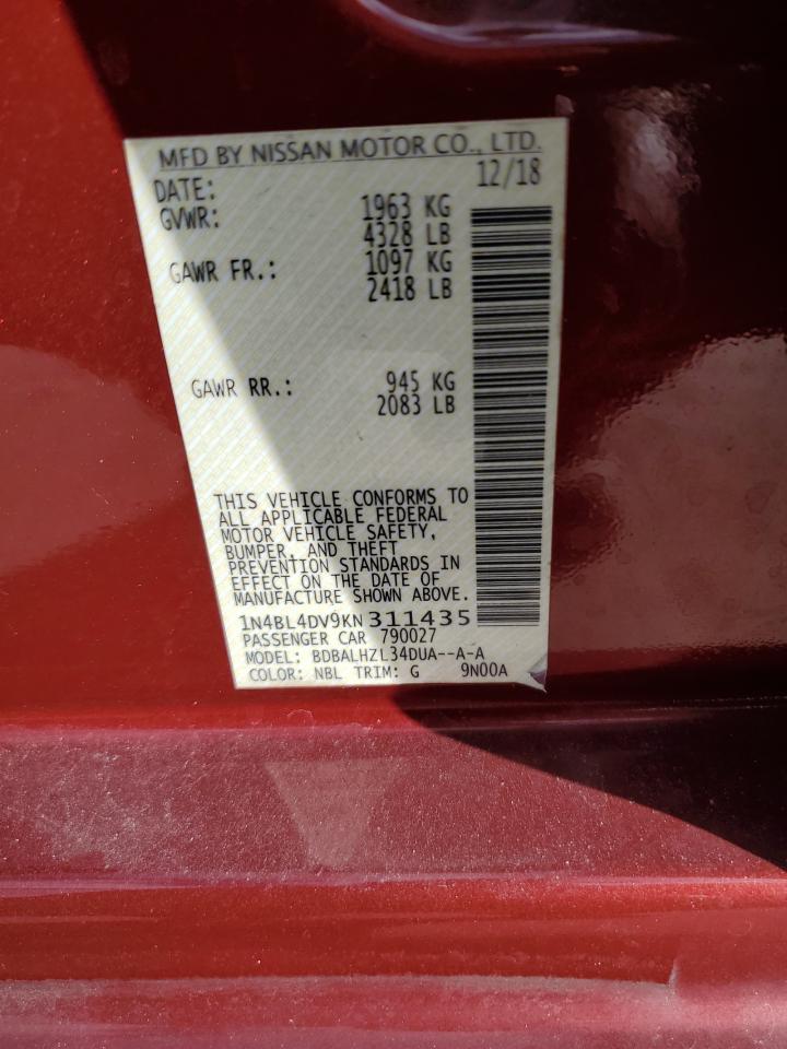2019 NISSAN ALTIMA SV photo 37