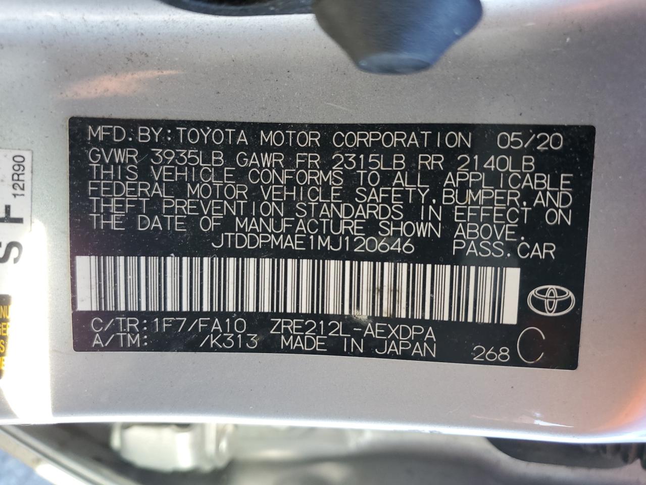 2021 TOYOTA COROLLA L photo 23